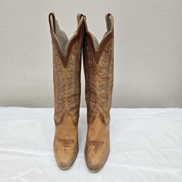 Jeenz Bootz Leather Hi Heel Boots Womens Size‎ 5.5M J504 USA Made Vintage - Picture 5 of 9